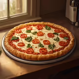a homemade pizza made with tomatoes and cheese