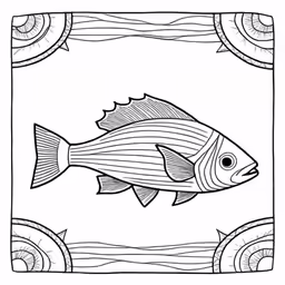 a fish in the ocean coloring page