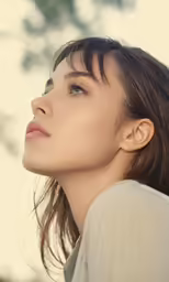an image of a woman that is staring down