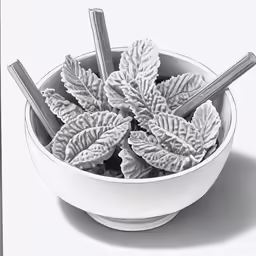 an image of a bowl with fresh mint leaves