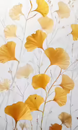 a close up image of some tall yellow flowers
