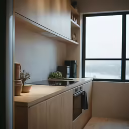 the kitchen is clean and ready to be used