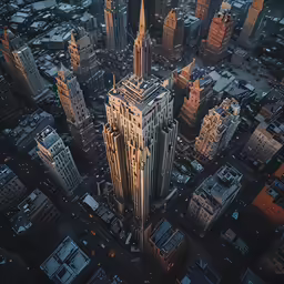 a very highrise view of an enormous city