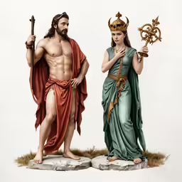 there is a statue of the two men