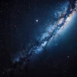 a long blue star is visible in the distance