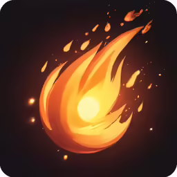 a stylized fire ring against a dark background