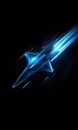 a jet flying through the air with neon lights