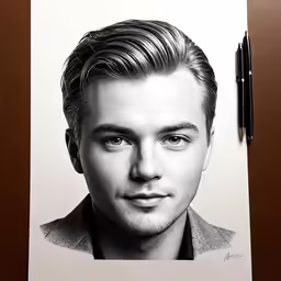 a drawing of the actor zac cook