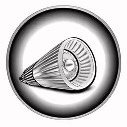 an illustration of a lamp in black and white
