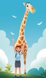 a drawing of a girl holding her arms up