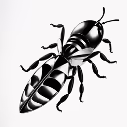 an insect with black and white stripes on its wings