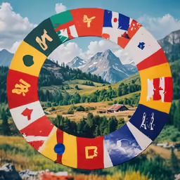 an artistic picture of the colors in a circle