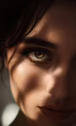 an image of a girl with long hair with blue eyes