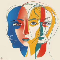 four different colored women in front of each other