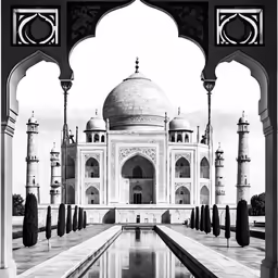 a painting of a tajdar mosque taken in india