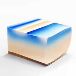 a block of wood sitting on top of a white floor