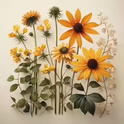 some beautiful yellow flowers that have fallen apart