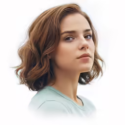 a beautiful young woman with her hair up and half of her face in profile