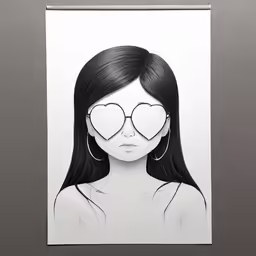 a girl wearing glasses is hanging up