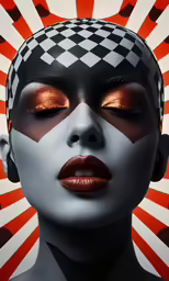 the woman is wearing makeup and posing for a photo