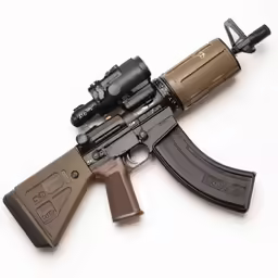 a toy gun is shown with lots of options