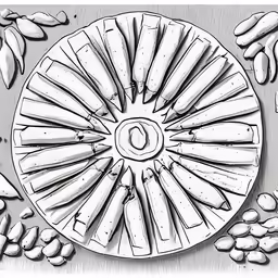 an illustration of some food with different types of vegetables and nuts