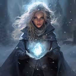 a woman with a glowing orb in her hands,a woman with a glowing ball in her hands