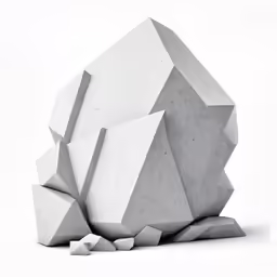 the sculpture is made out of concrete