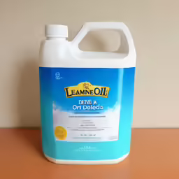 a gallon of cleaner liquid sits on the ground