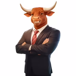 a man with a goat head and business suit