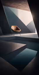 a chair that is sitting in a room