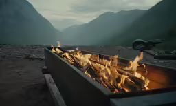 an old fire pit that is open to the outdoors