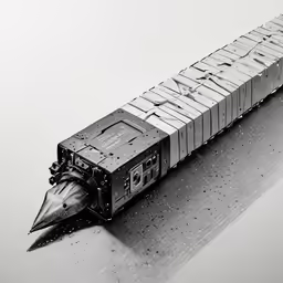 a black and white photo of a train