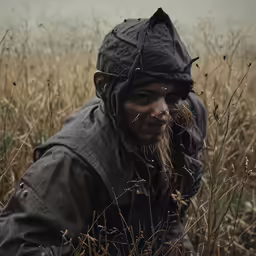 a man that is in a field with grass