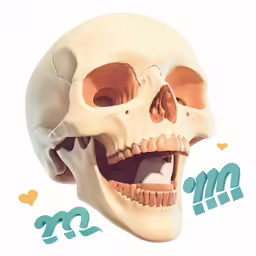 an artistic image of the side of a human skull