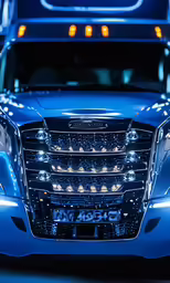 the truck headlights are clearly visible for all to see