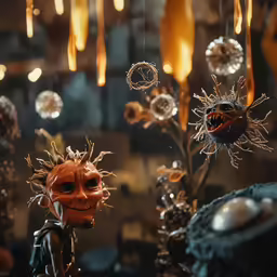 this is an image of some spooky halloween decorations