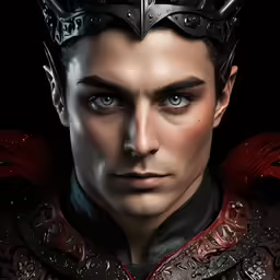 the face of a man in a roman costume