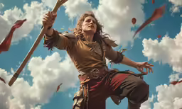 an image of a person holding a stick