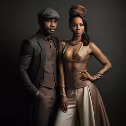 a man and woman pose together for the camera