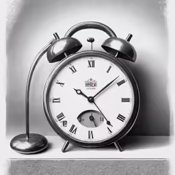 a small silver clock sitting on top of a table