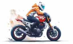 the artist is painting the motorcycle in his work