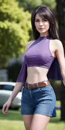 a woman that is wearing some kind of pants