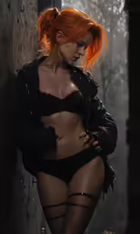 an image of a redhead woman in lingerie