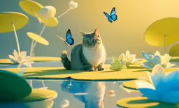 a cat that is sitting on the ground