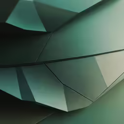 a dark green background with curved lines