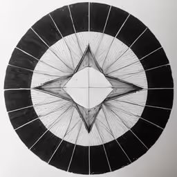 a black and white drawing on the back wall of a wall