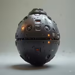 the sphere has several faces on it