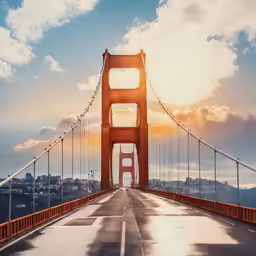 the view of the golden gate bridge from the side of it