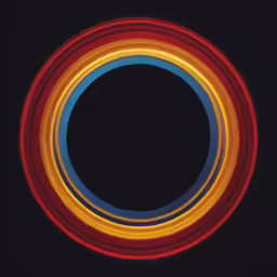 a picture with a yellow and blue circle on it